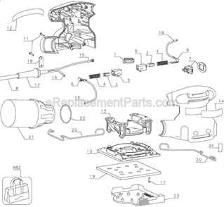 Part Location Diagram of 151288-01 DeWALT Paper Clamp